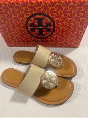 TORY BURCH Benton Band Flat Sandal  Calf Leather